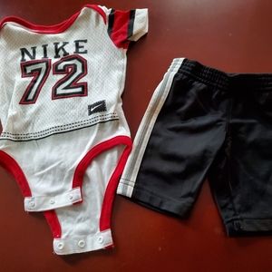Nike onesie and coordinating okie dokie pants